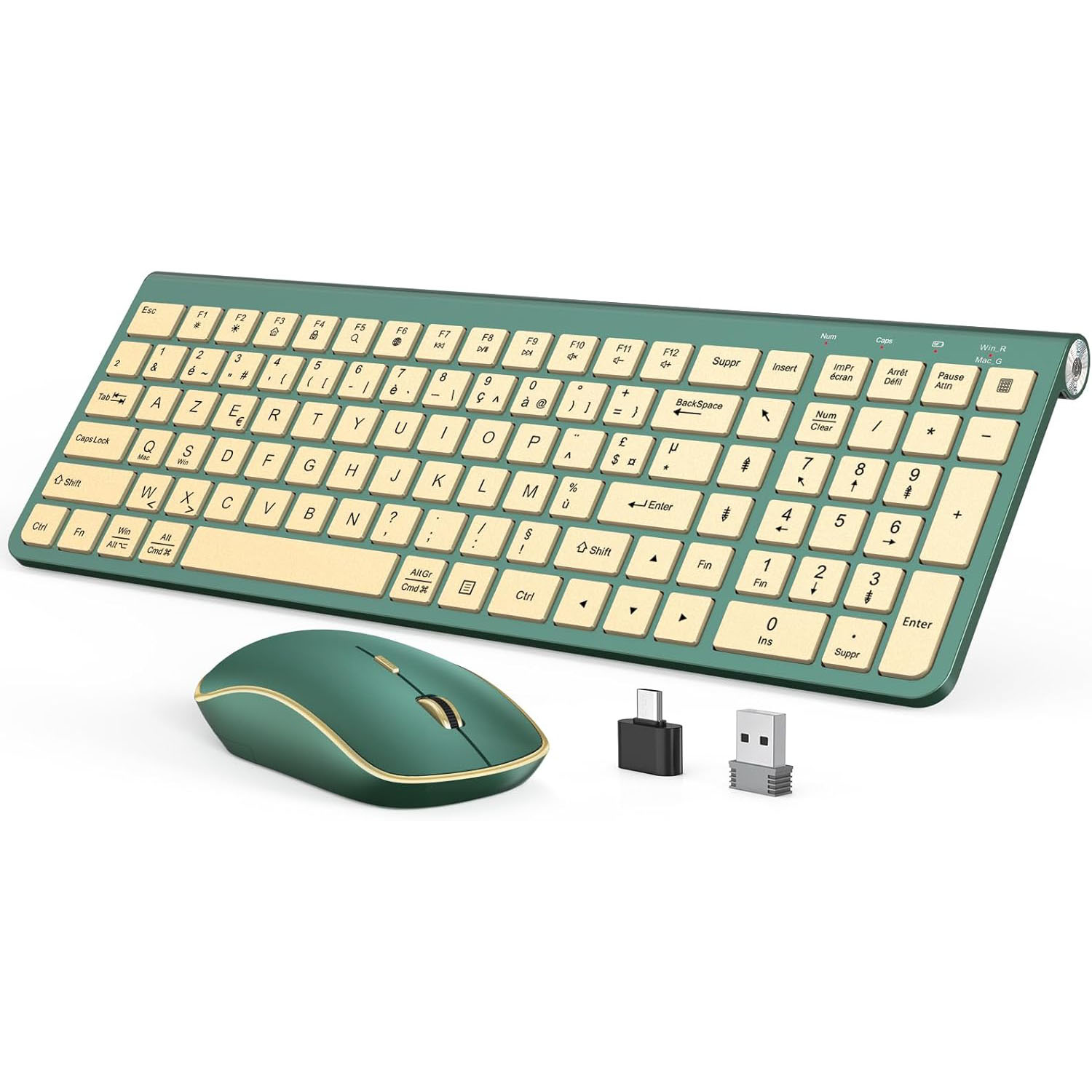 Gaming Keyboard Mouse Wireless - Ergonomic wireless keyboard and mouse, ultra-thin