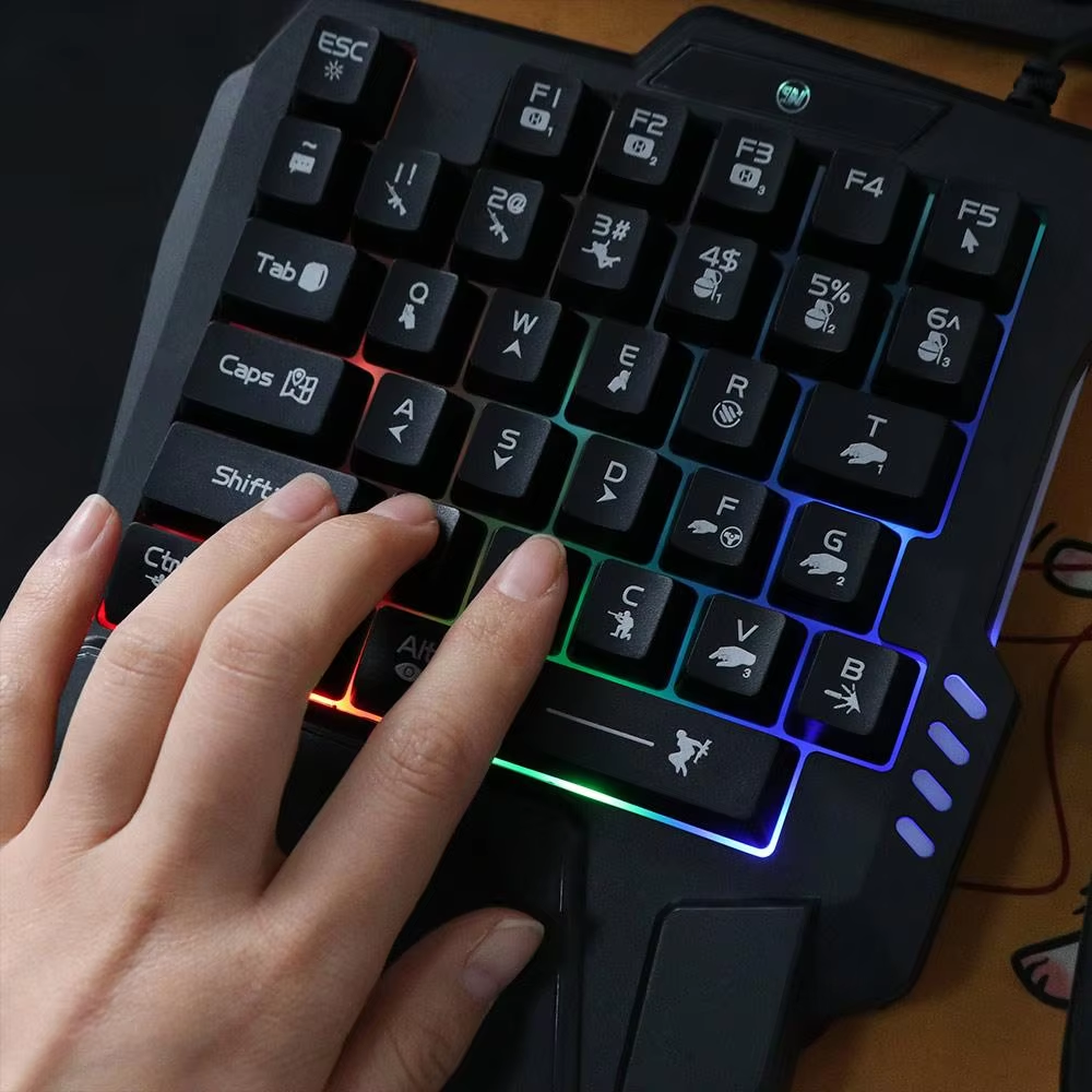 Gaming Keyboard Half - Single Hand RGB Gaming Keyboard, 35-Key