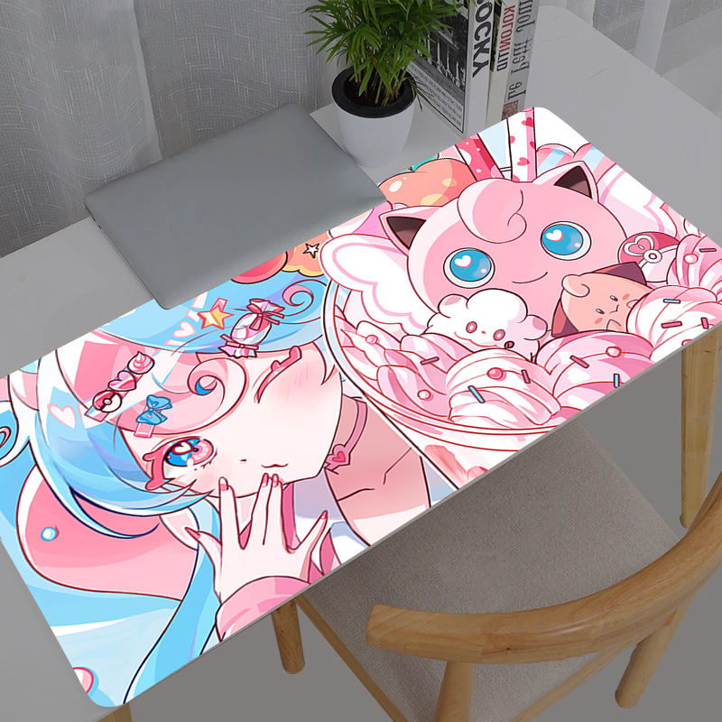 Gaming Keyboard Top - Mouse Pad P-Pikachus J-Jigglypuffs Gaming Large