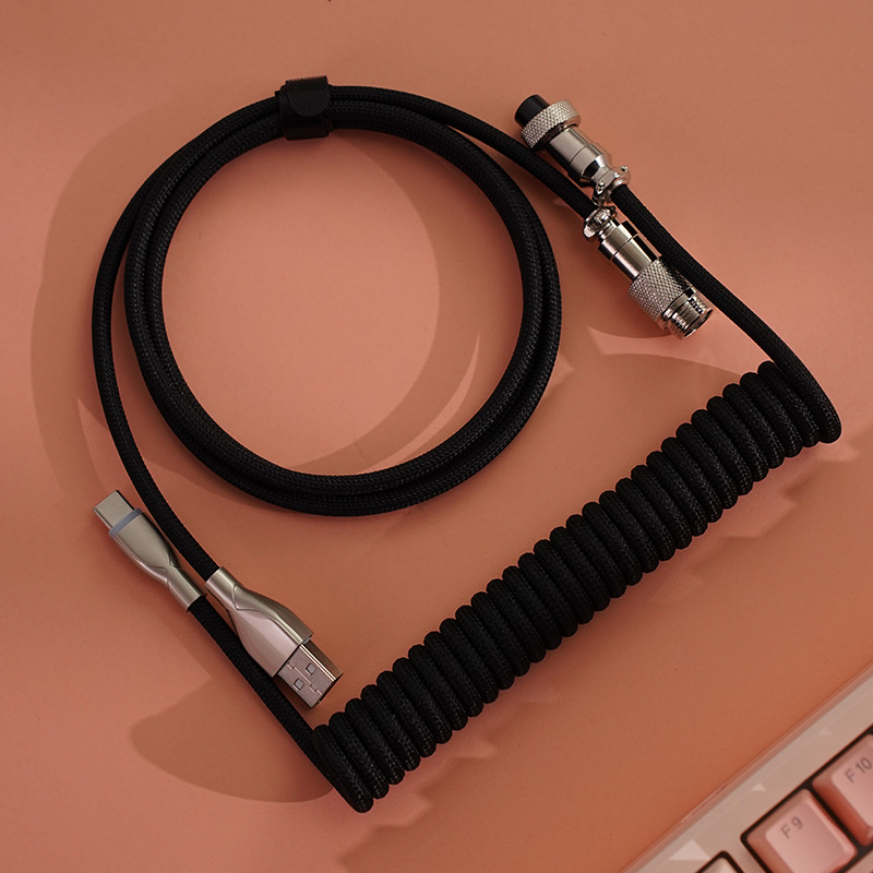 Gaming Keyboard Type C - Type C USB aviator coiling cable