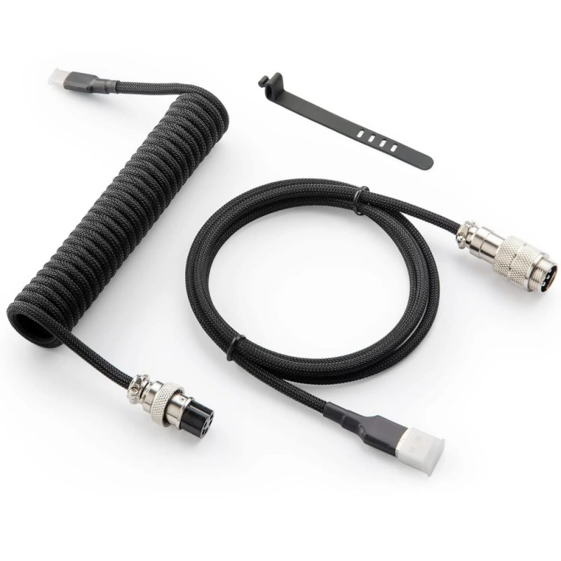 Gaming Keyboard Type C - Coiled USB-C Cable with Magnetic Aviator