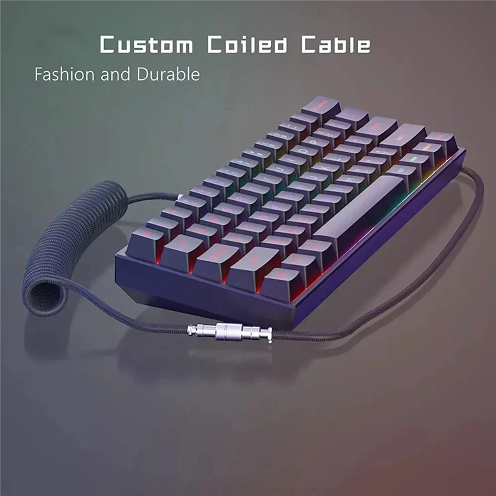 Gaming Keyboard Type C - Aviator Coiled Keyboard Cable, Type-C USB