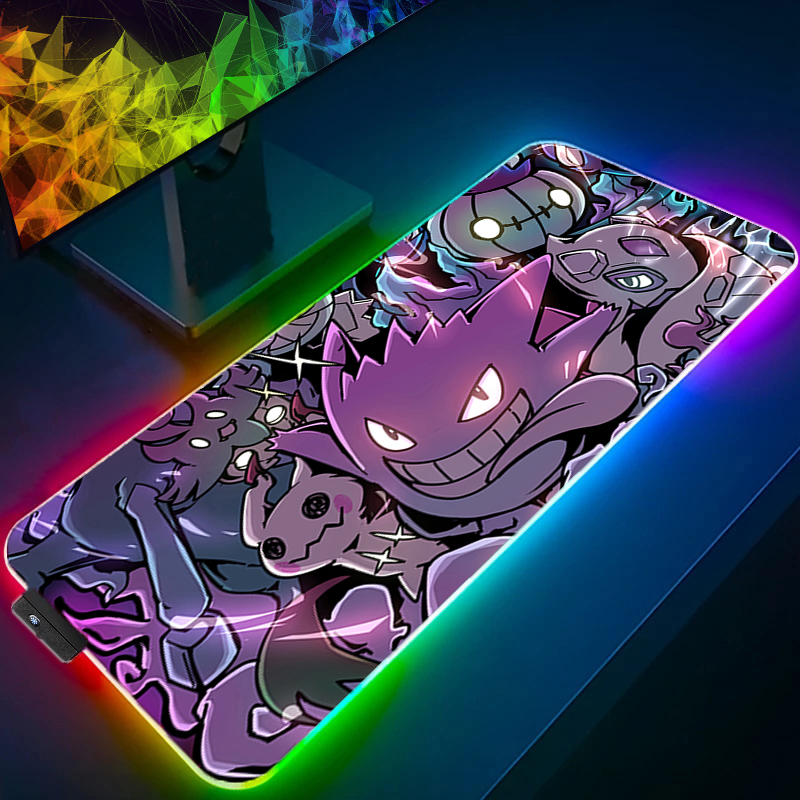 Gaming Keyboard No Rgb - RGB Mouse Pad Pokemon Pikachu Gengar
