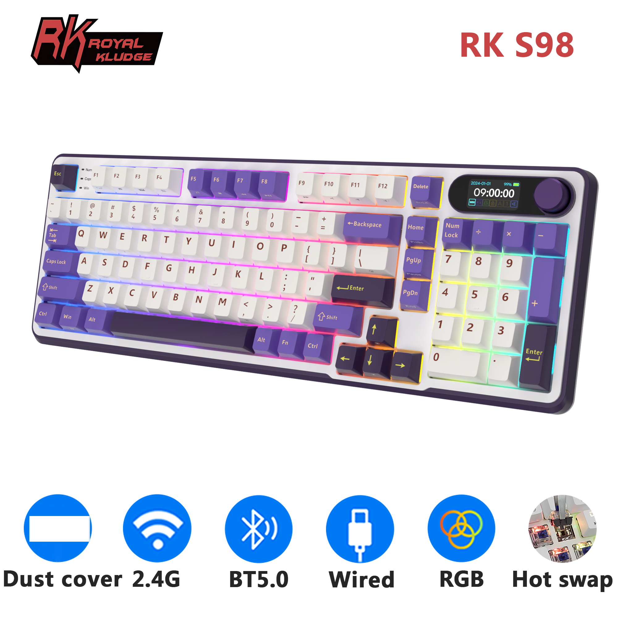 Gaming Keyboard Budget - RK S98 ROYAL KLUDGE Wireless Gamer
