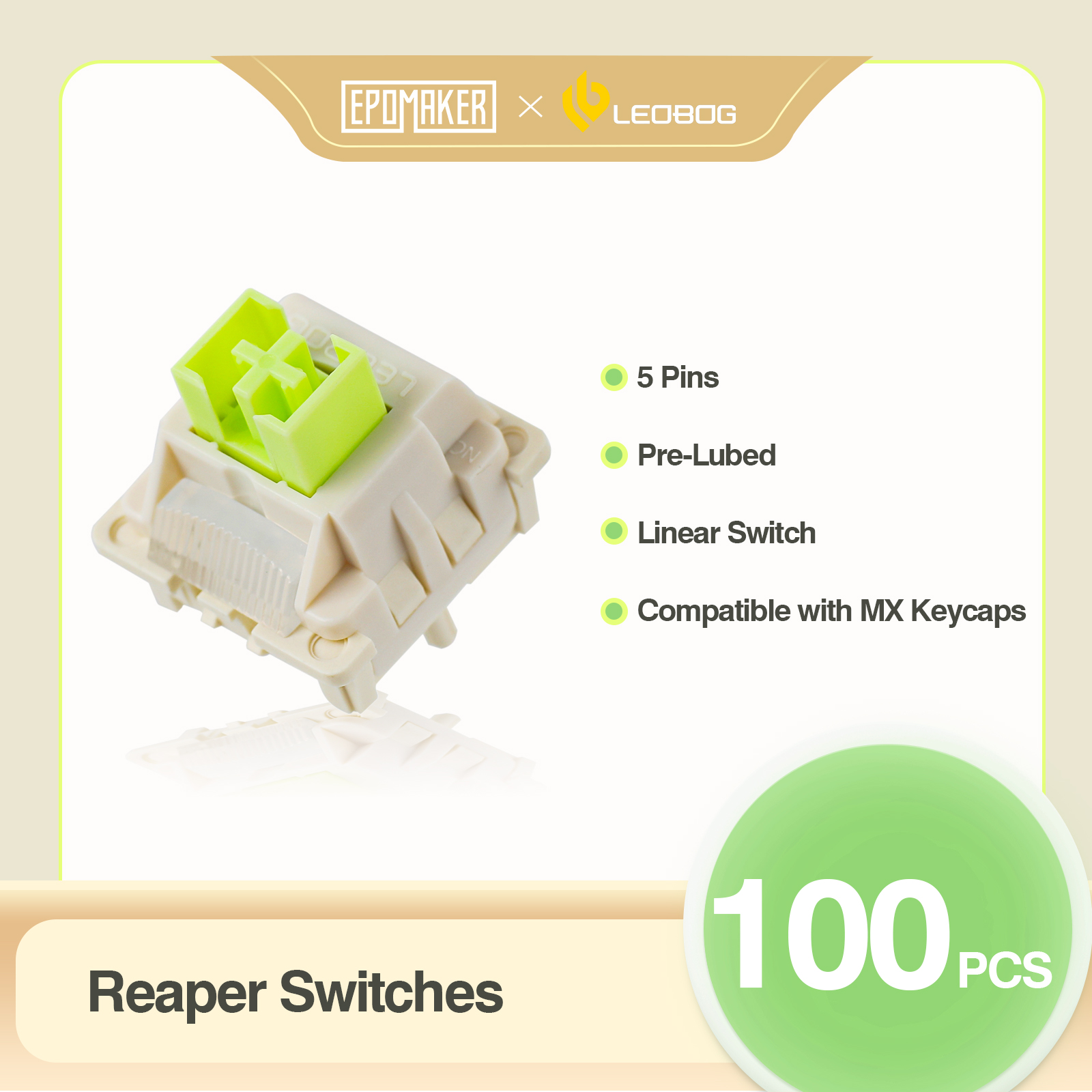 Mechanical Switch Tester - 100 Pieces EPOMAKER x LEOBOG Reaper