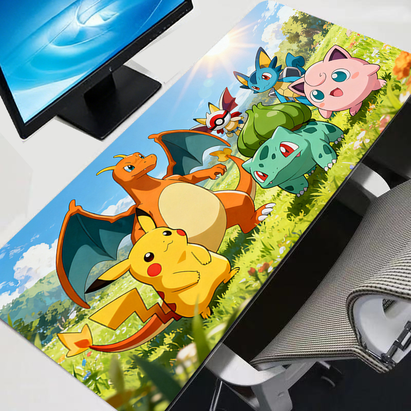 Gaming Keyboard Theme - Mouse Pad Gamers Pokemon Pikachu XXL
