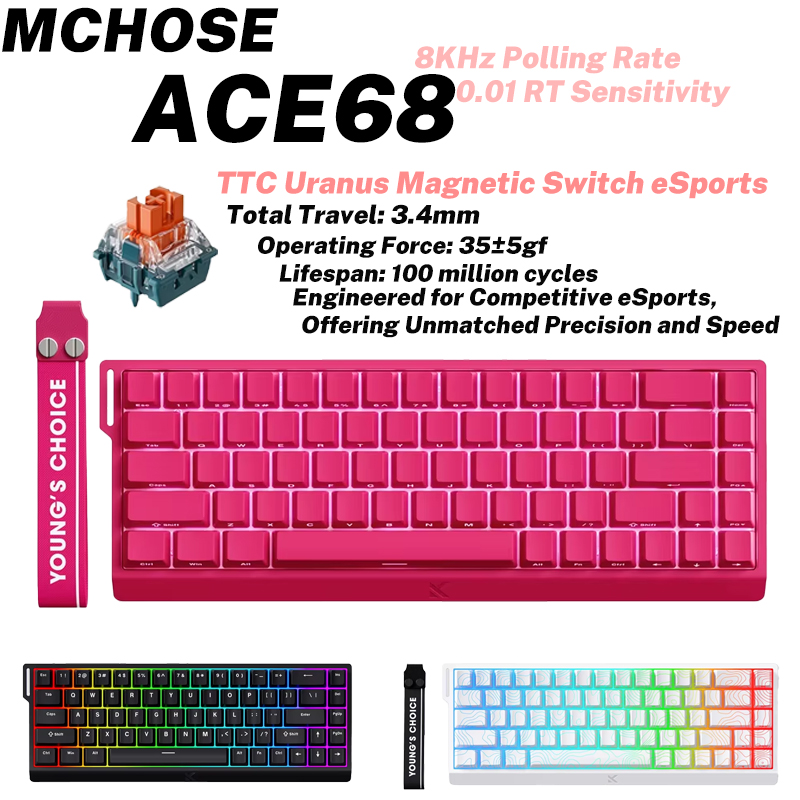 Gaming Keyboard Expensive - MCHOSE ACE68 Magnetic Keyboard Wired Mechanical