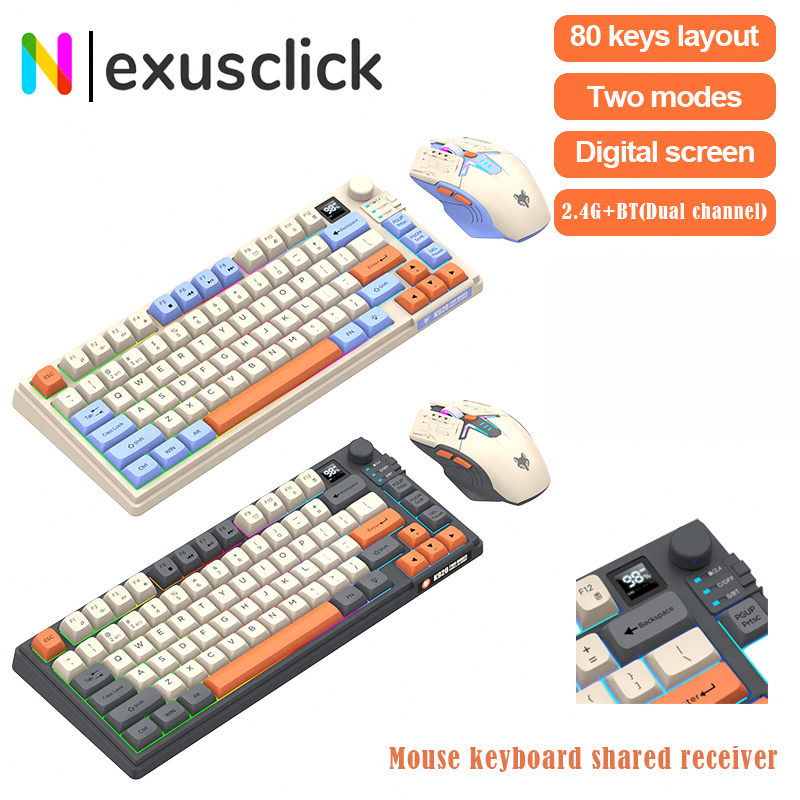 New Dual-Mode 80 Keys Wireless – обзор и цена Gaming Keyboard Mouse Wireless