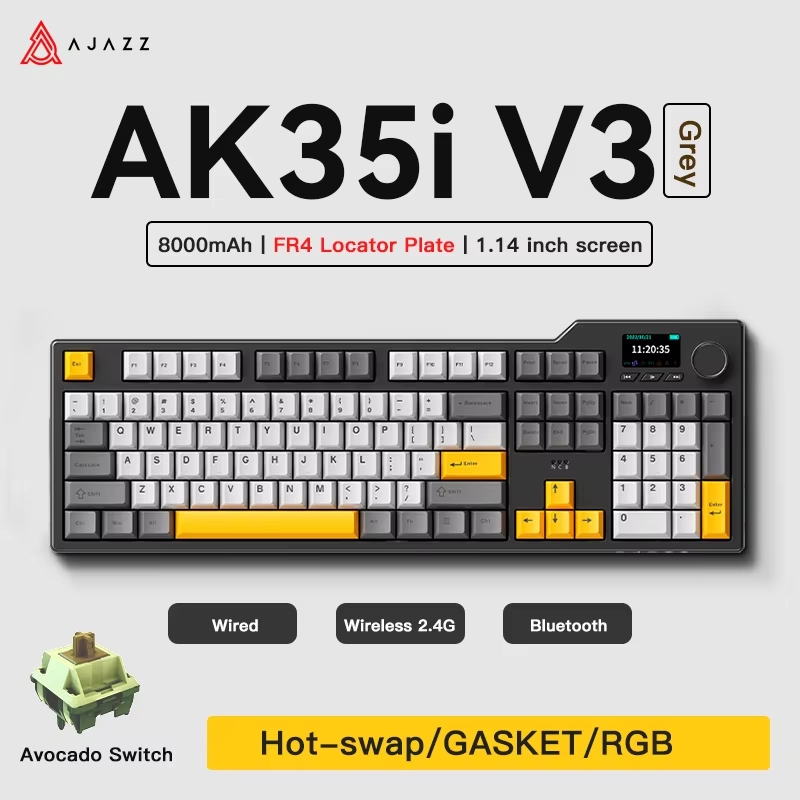 Ajazz AK35I V3/V4 MAX Tri-mode – обзор и цена Gaming Keyboard Tkl
