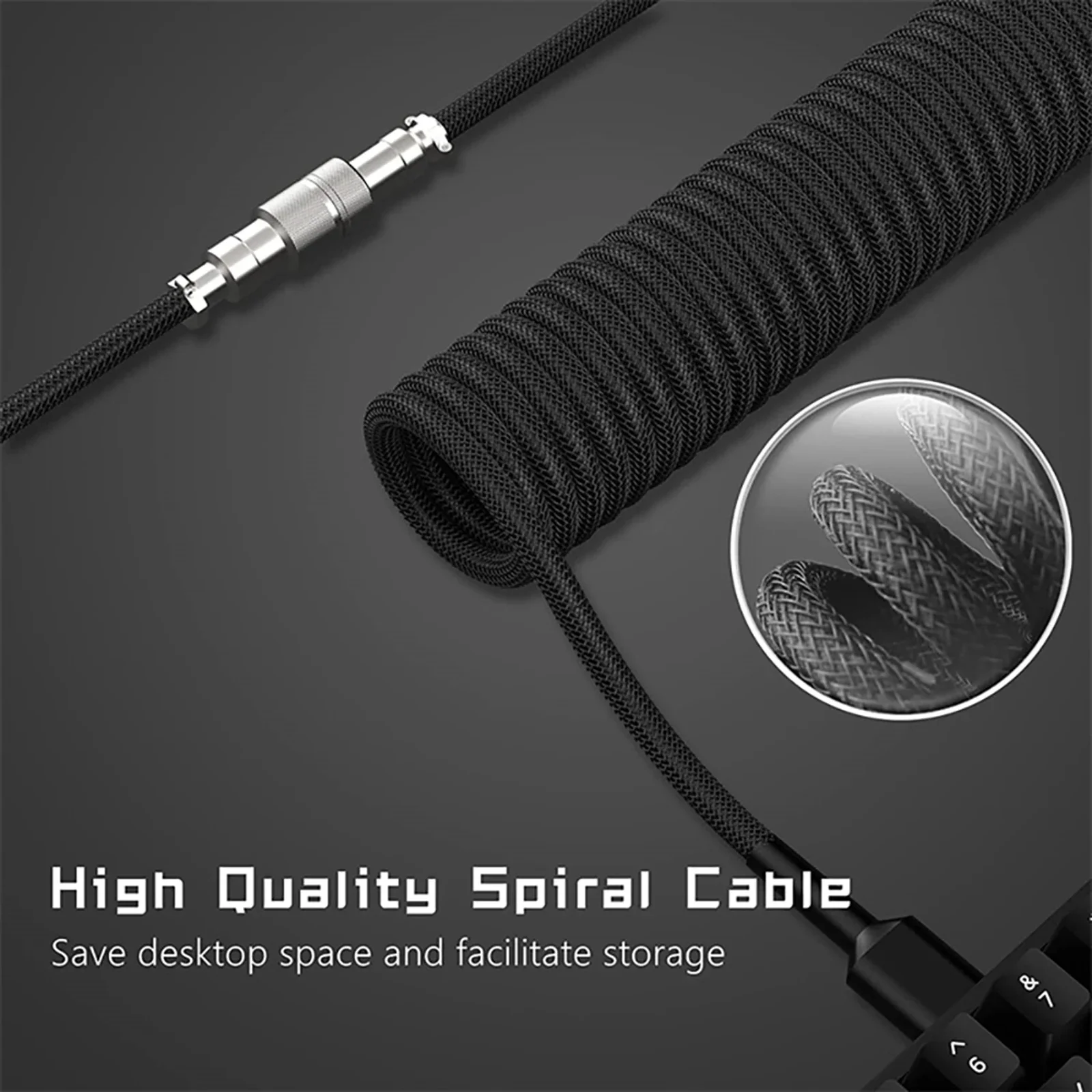 New Type C Coiled Cable USB Av – обзор и цена Gaming Keyboard Type C