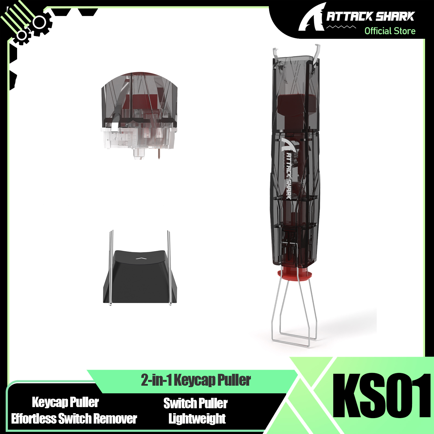ATTACK SHARK KS01 2-in-1 Keyca – обзор и цена Keycap Puller Ring