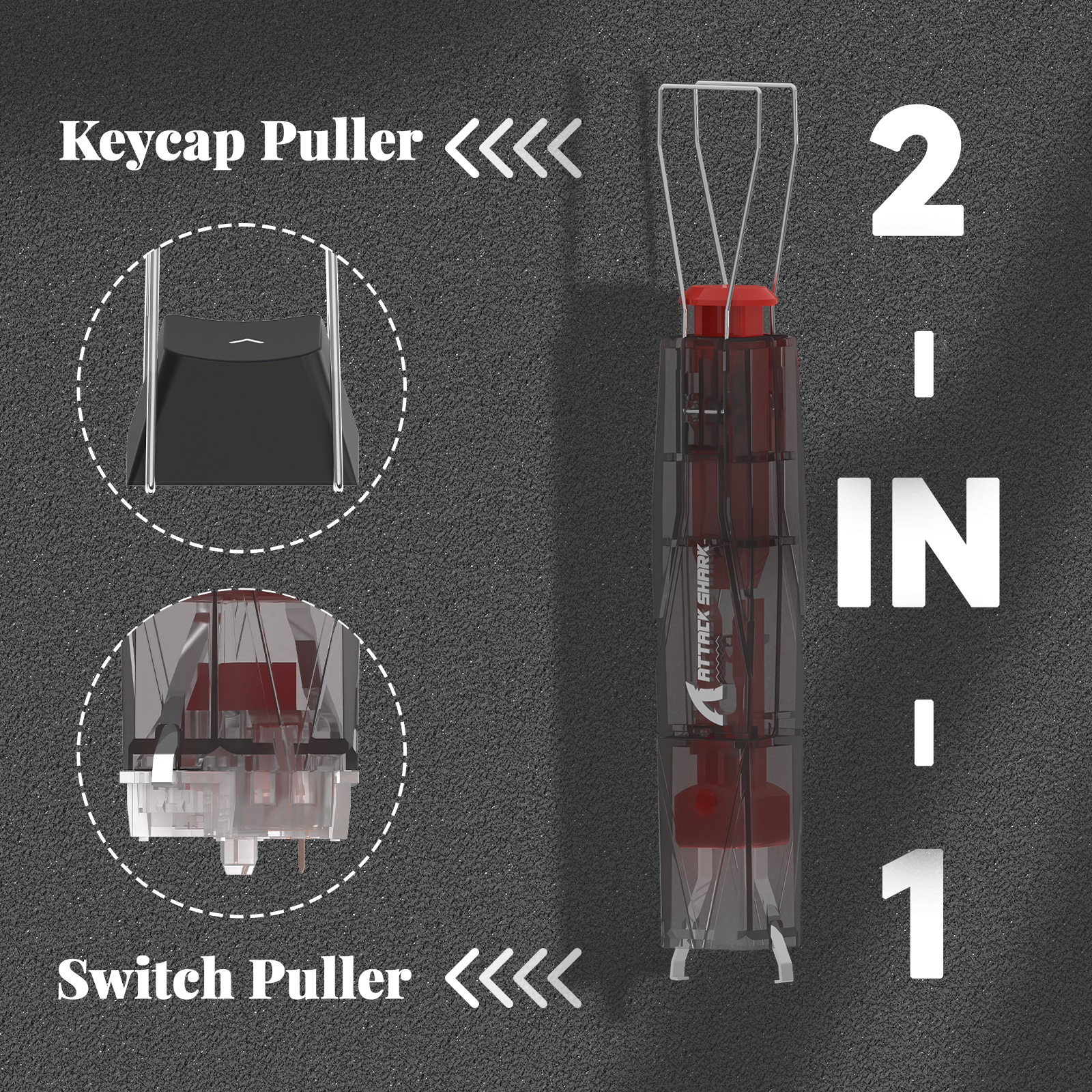 ATTACK SHARK KS01 2-in-1 Keyca – обзор и цена Keycap Puller Ring