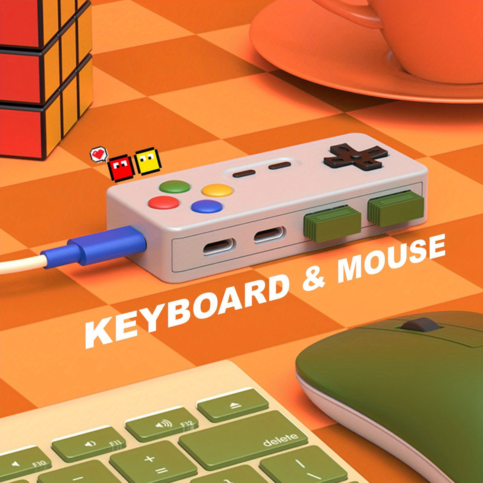 1PC Cartoon USB C Extension Ad – обзор и цена Gaming Keyboard Type C