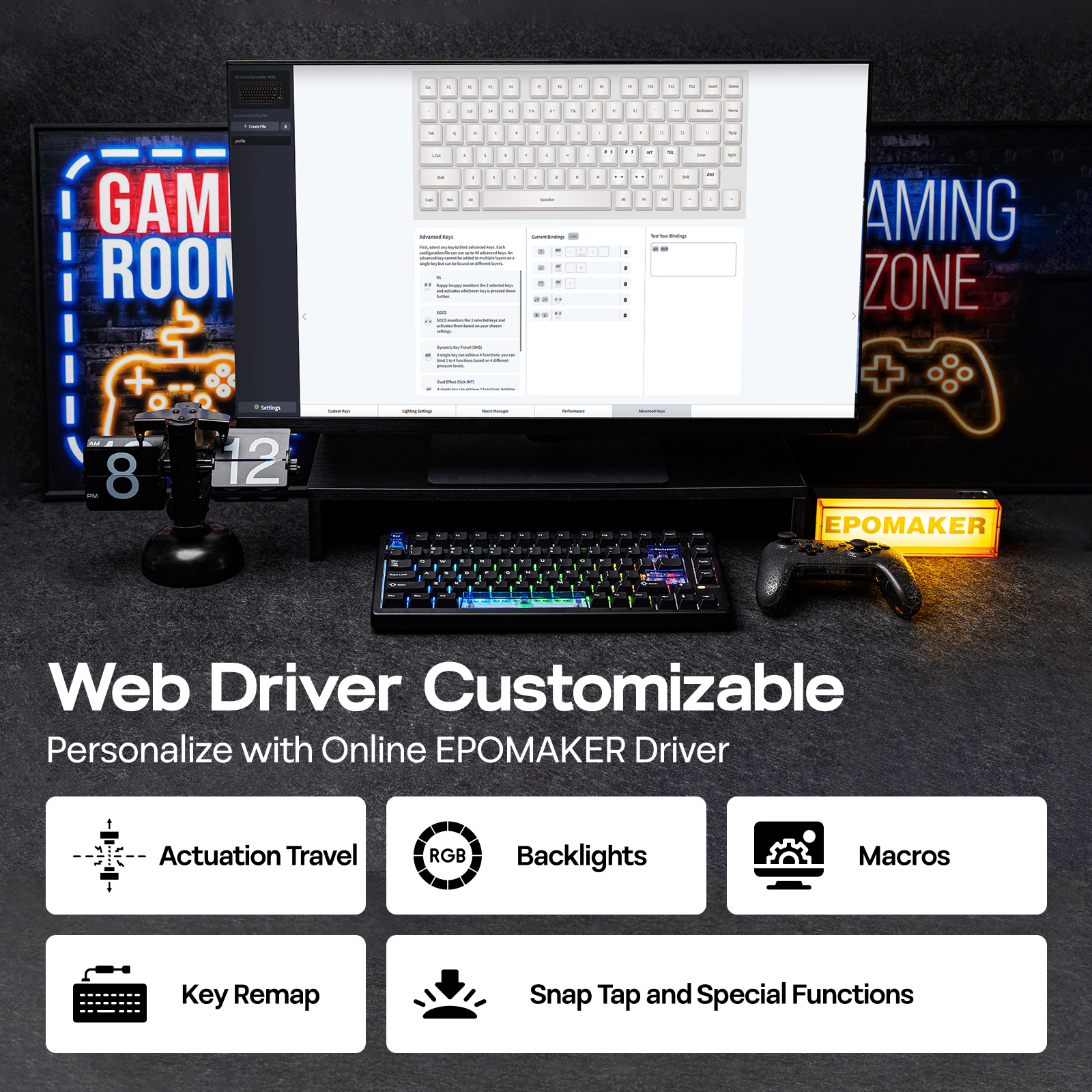 EPOMAKER HE80 75% US QWERTY La – обзор и цена Gaming Keyboard Expensive