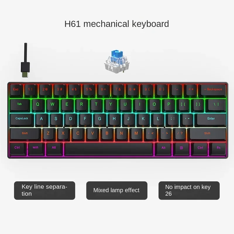 Mechanical keyboard 60% white  – обзор и цена Gaming Keyboard Budget