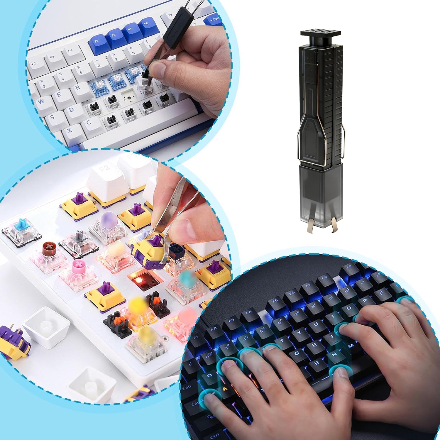 1-2pcs Keyboard Keycaps Puller – обзор и цена Keycap Puller Ring
