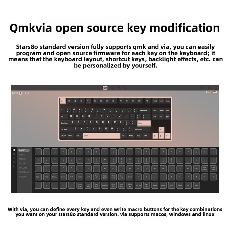 WEIKAV STARS80 TKL Mechanical  – обзор и цена Gaming Keyboard Tkl