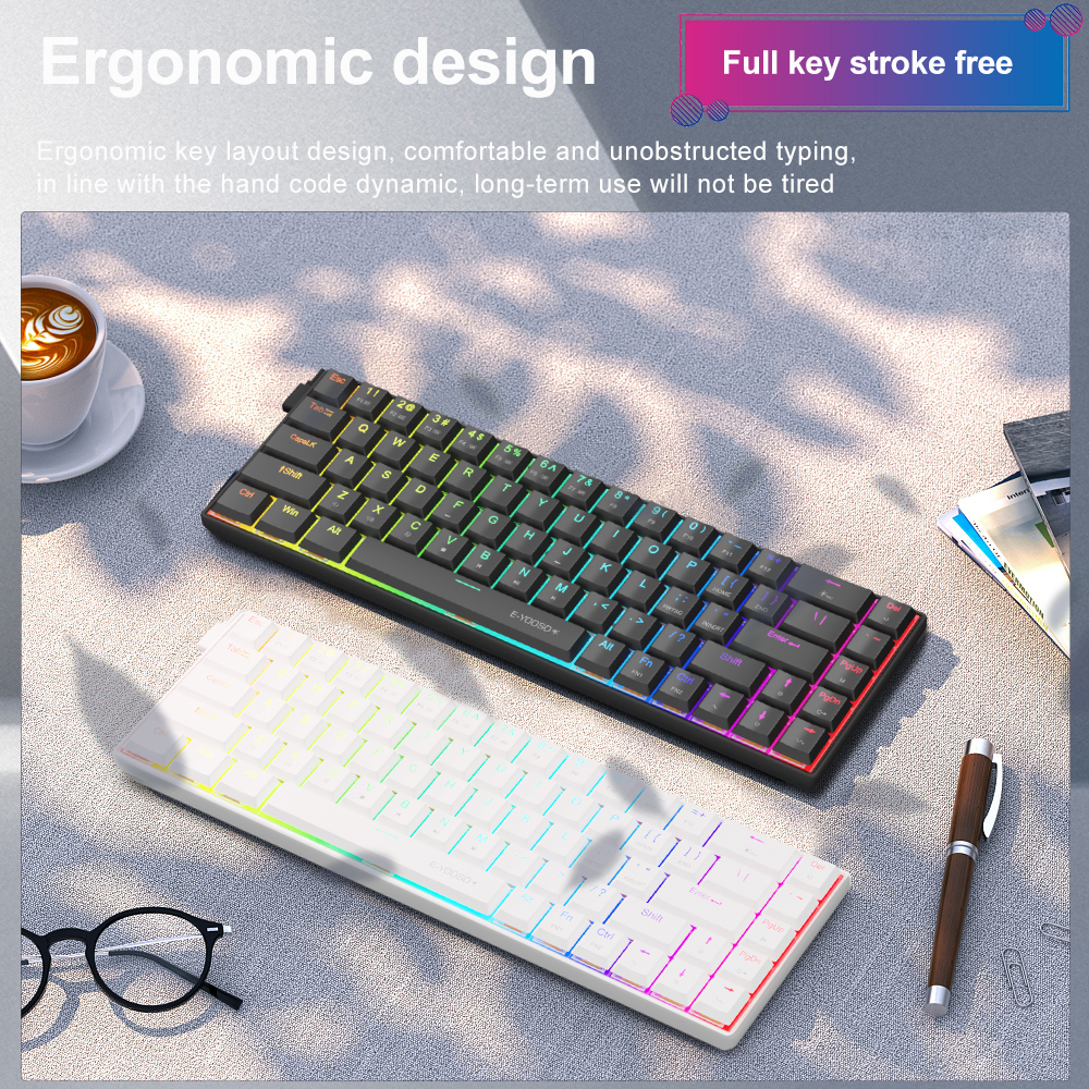 E-YOOSO A68 RGB Mini Slim USB  – обзор и цена Gaming Keyboard Budget