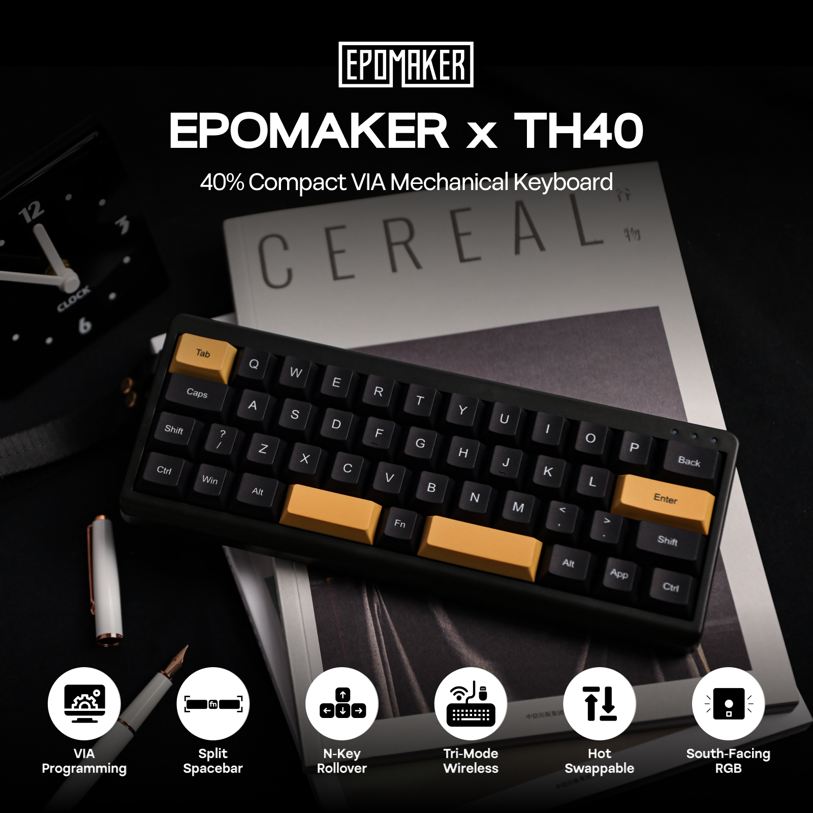 EPOMAKER TH40 VIA Ultra-Compac – обзор и цена Gaming Keyboard Half