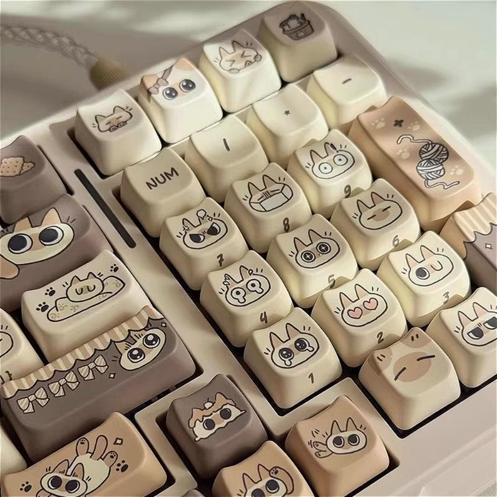 Cute Cat Keycap MAO Profile PB – обзор и цена Gaming Keyboard Tkl