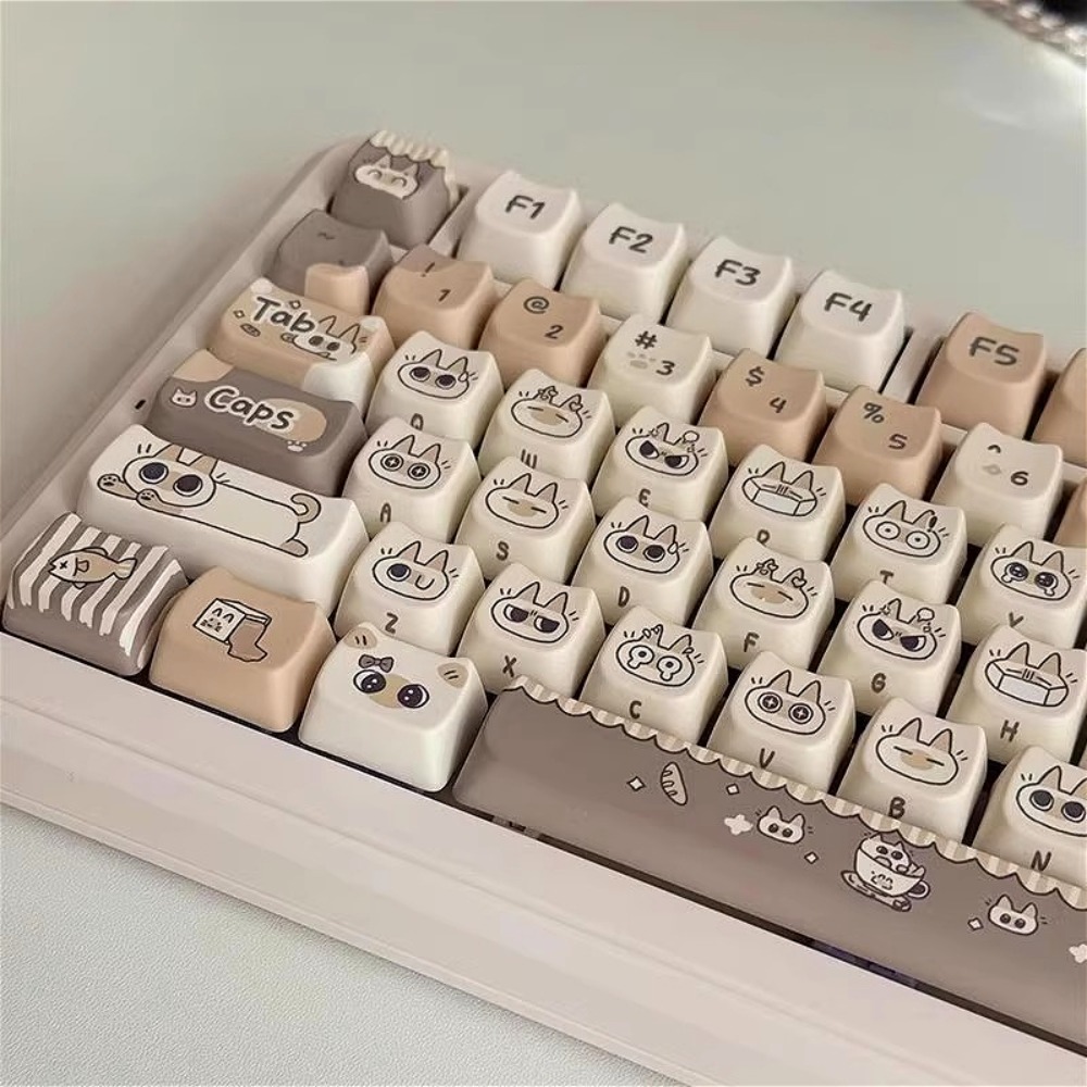 Cute Cat Keycap MAO Profile PB – обзор и цена Gaming Keyboard Tkl