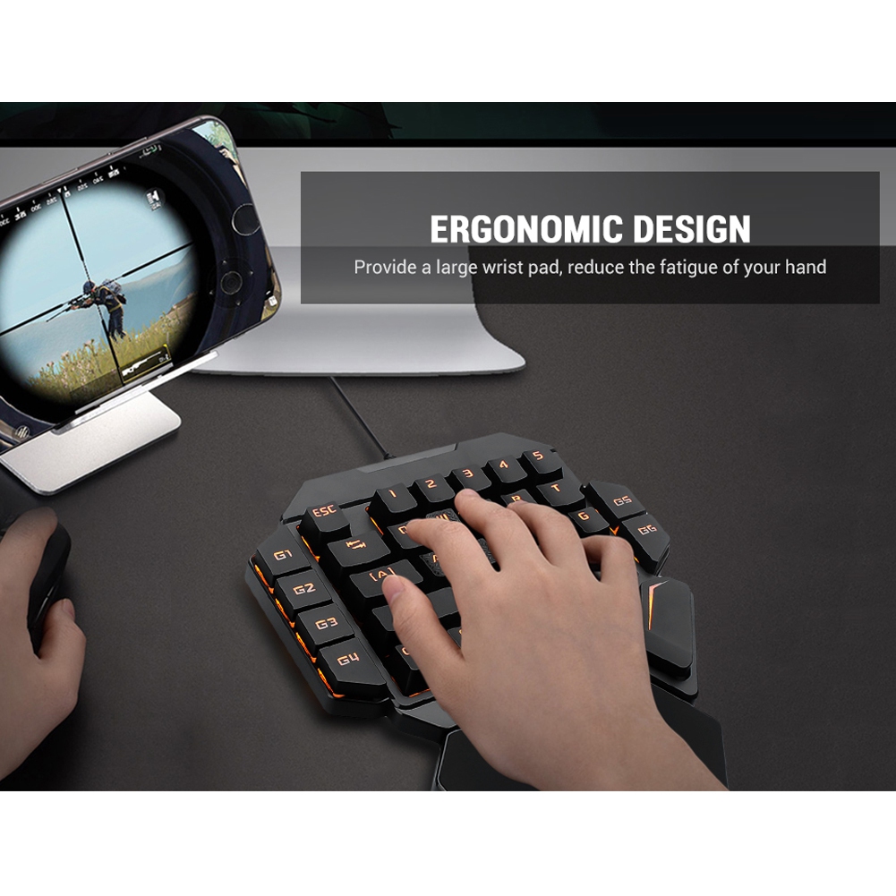 Blacklight Keyboard Onehanded  – обзор и цена Gaming Keyboard Half