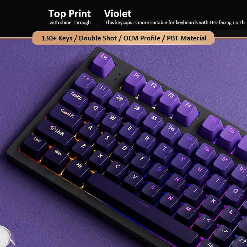 Custom Gradient Violet OEM Pro – обзор и цена Gaming Keyboard Top