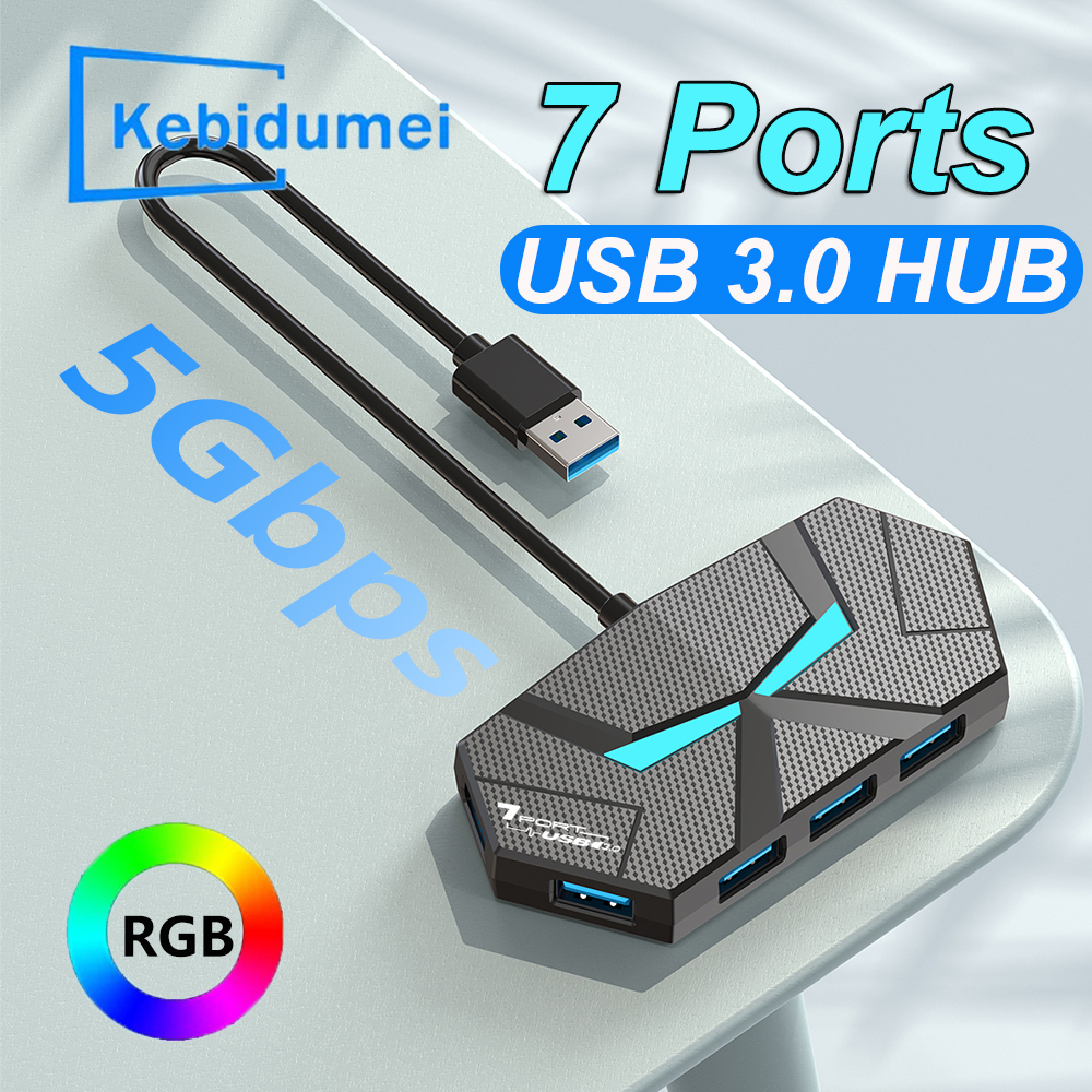 7 Ports USB 3.0 HUB Type C Doc – обзор и цена Gaming Keyboard Type C