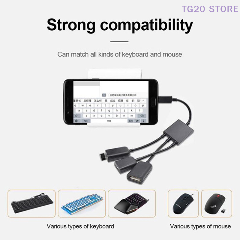 3in1 Micro USB To 2 OTG 3 Port – обзор и цена Gaming Keyboard Type C