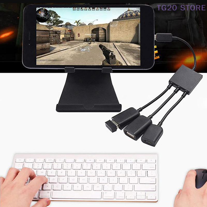 3in1 Micro USB To 2 OTG 3 Port – обзор и цена Gaming Keyboard Type C
