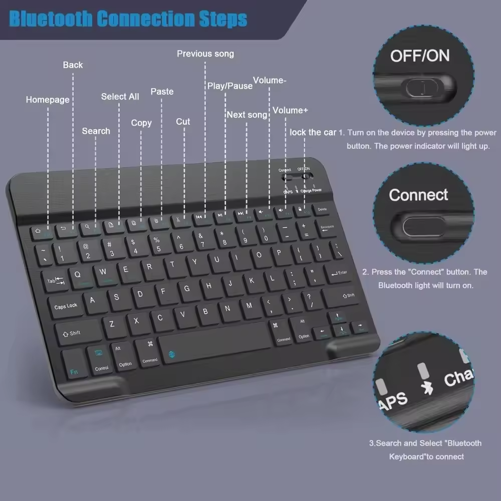 Bluetooth Wireless Keyboard Mo – обзор и цена Gaming Keyboard Mouse Wireless