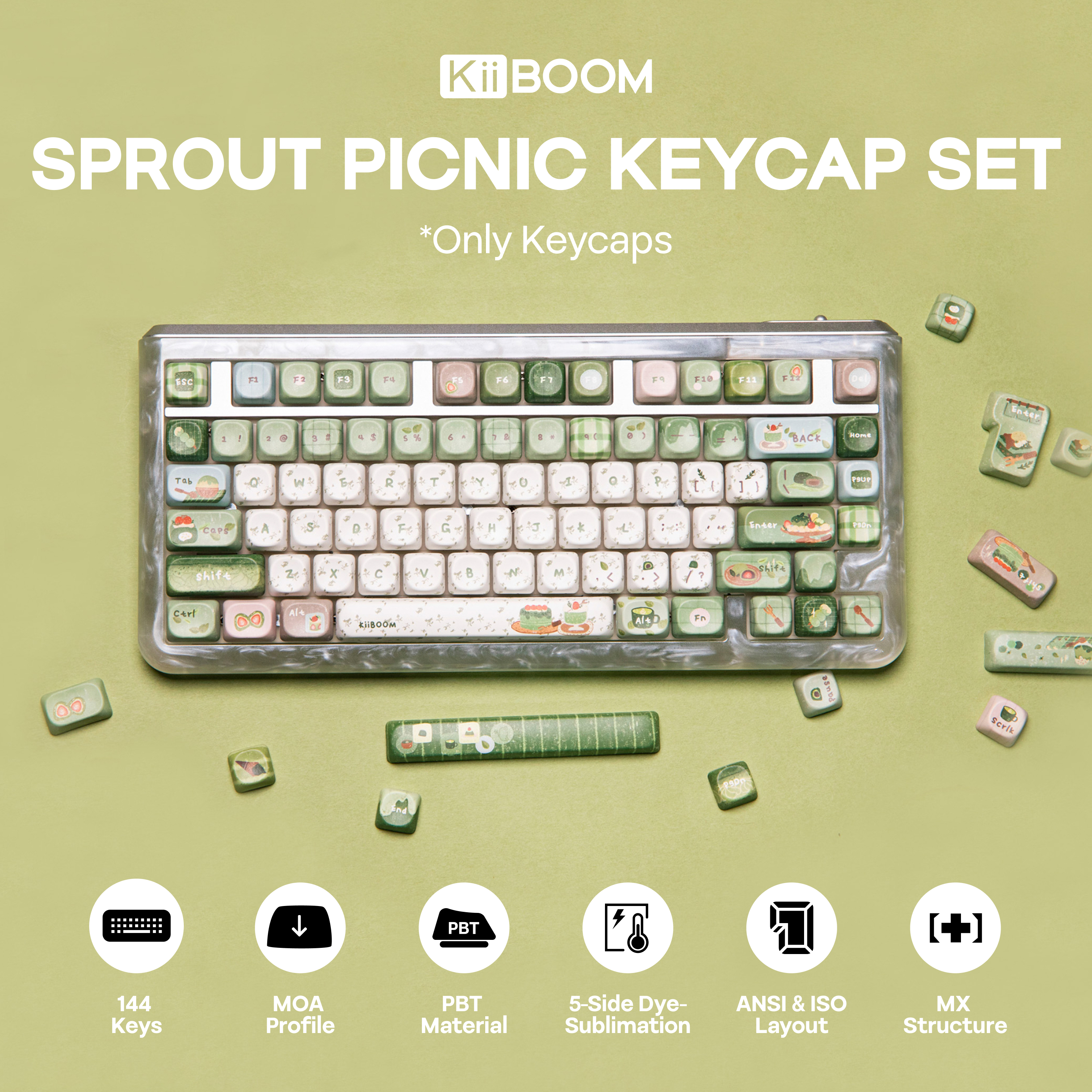 KiiBOOM Sprout Picnic 144 Keys – обзор и цена Gaming Keyboard Tkl