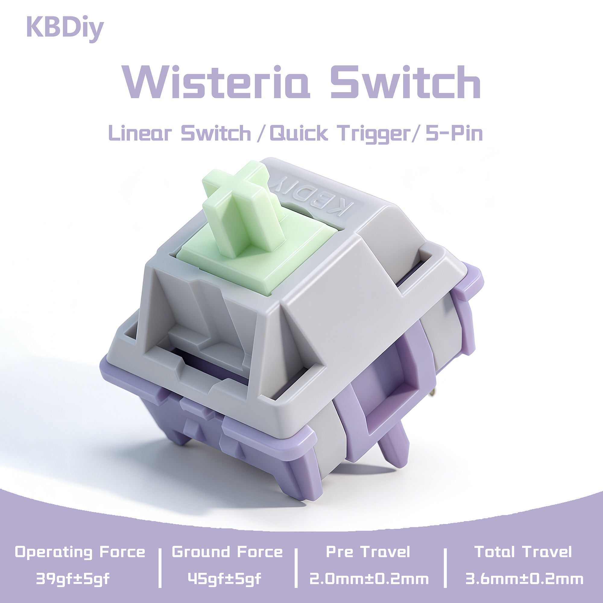 KBDiy Linear Switch Wisteria 5 – обзор и цена Gaming Keyboard Ergo