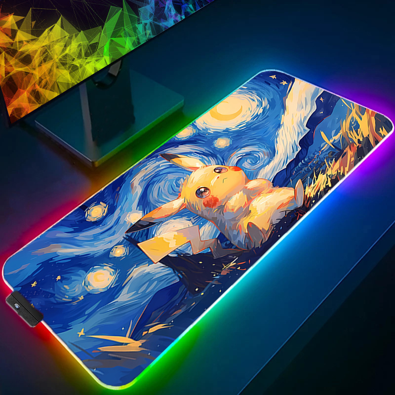 RGB Mouse Pad Pokemon Pikachu  – обзор и цена Gaming Keyboard No Rgb