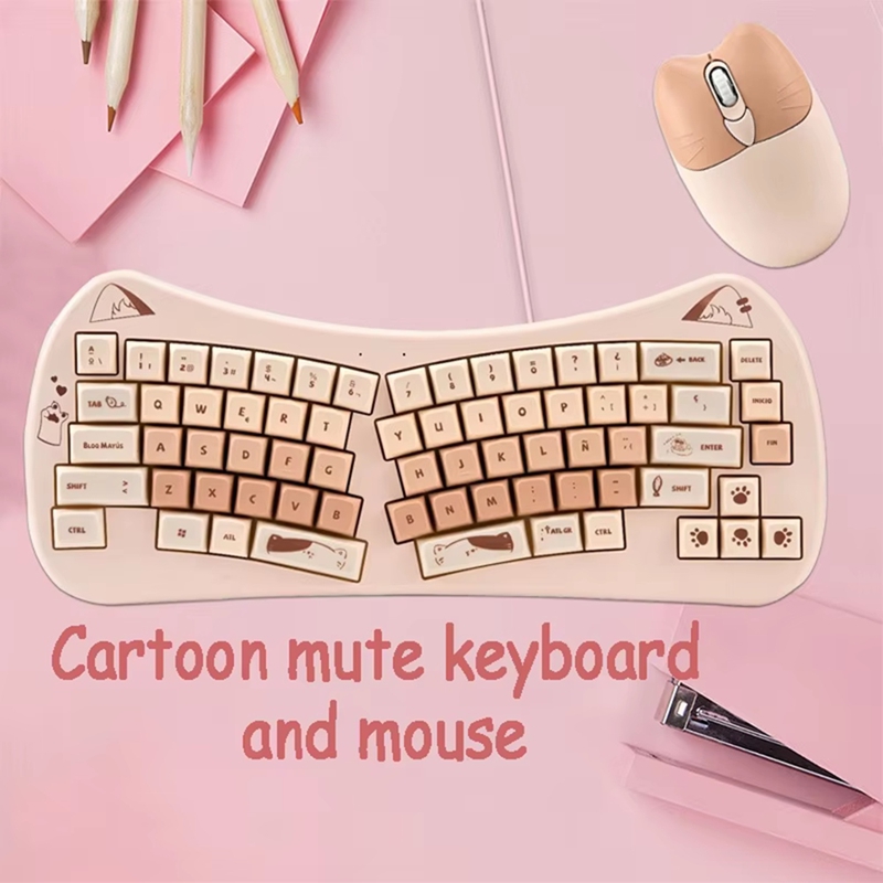 68 Key Cat Ear Mechanical Keyb – обзор и цена Gaming Keyboard Mouse Wireless