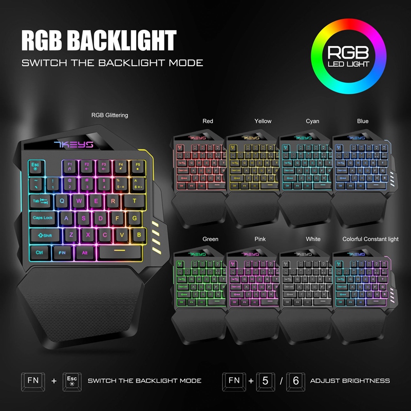 Gamwing RGB Backlit One Handed – обзор и цена Gaming Keyboard Half