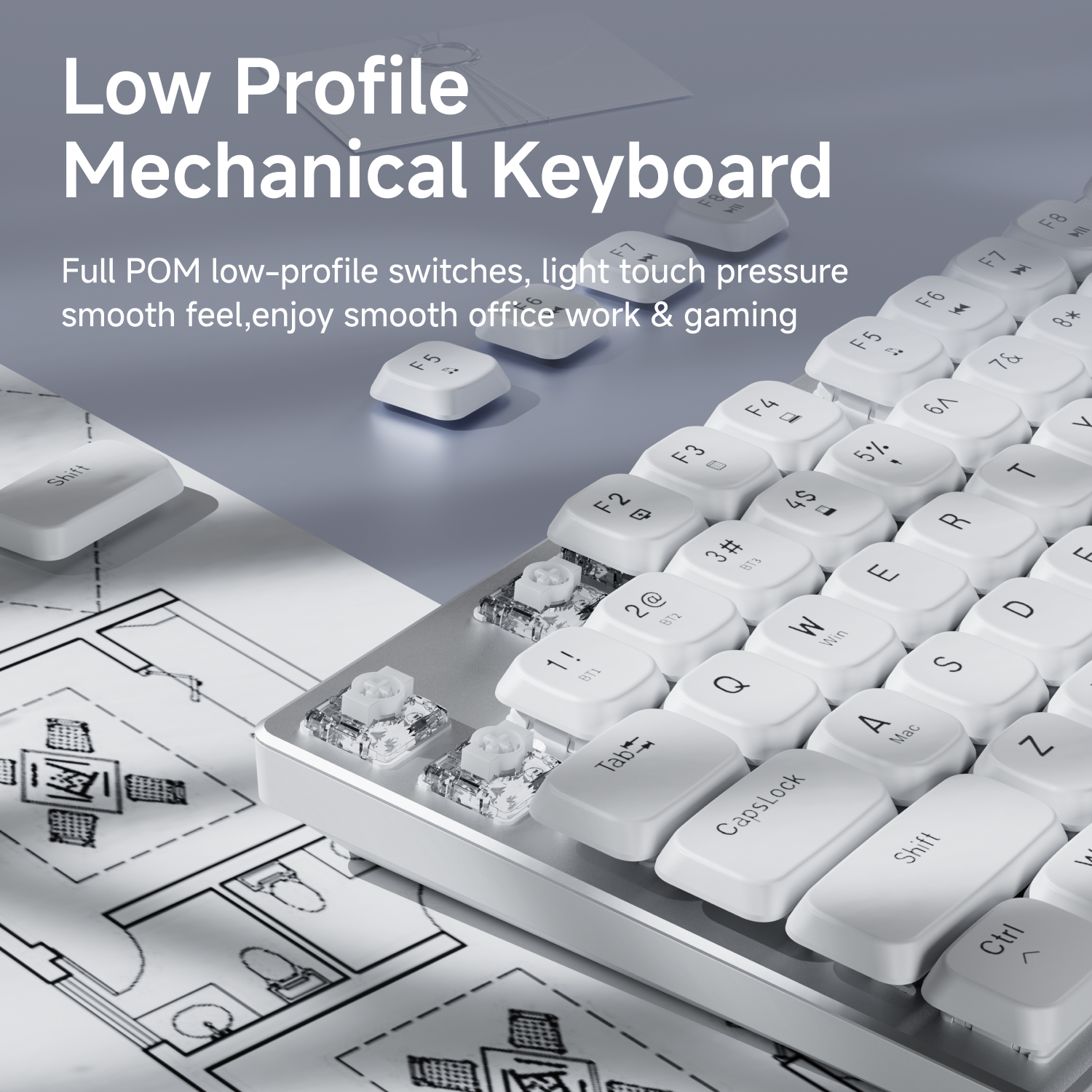 EWEADN Wireless Low-Profile Me – обзор и цена Gaming Keyboard Mechanical