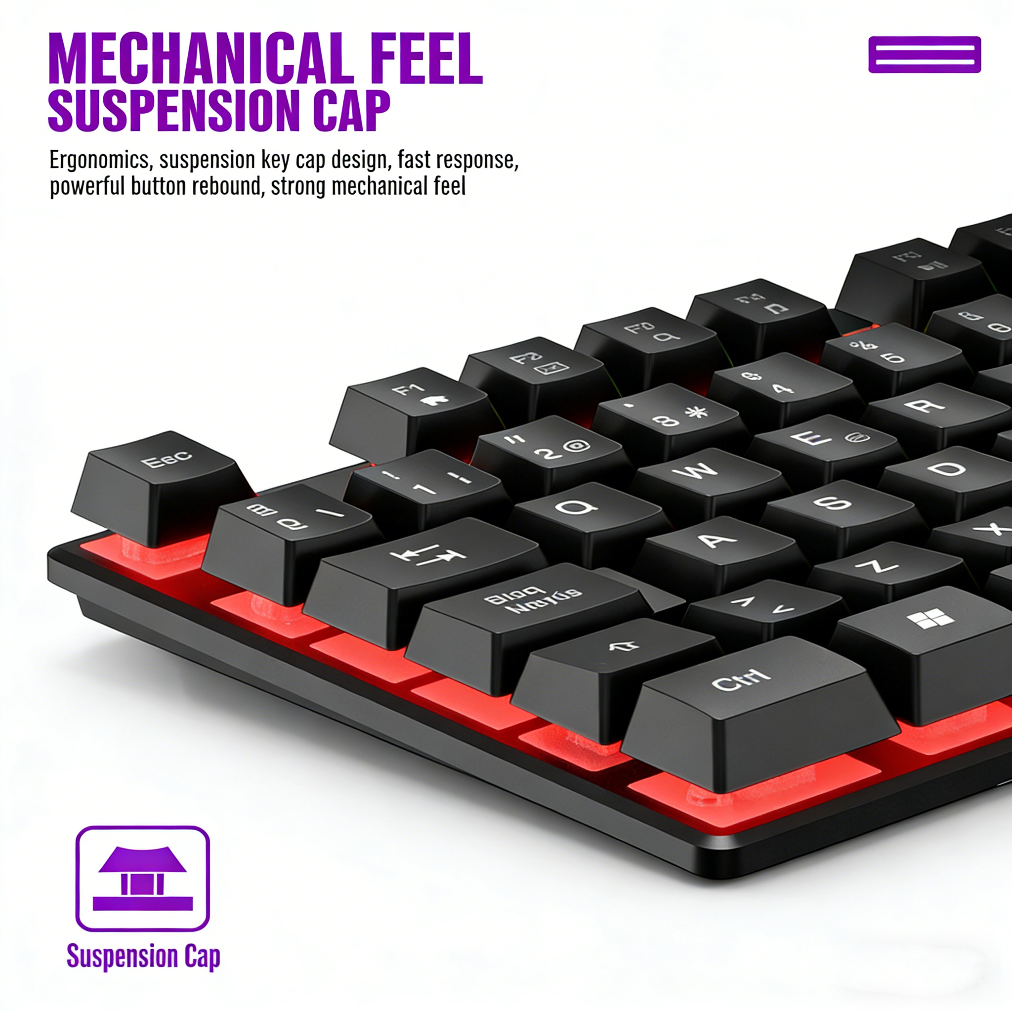 Mechanical feel Gaming Keyboar – обзор и цена Gaming Keyboard Half