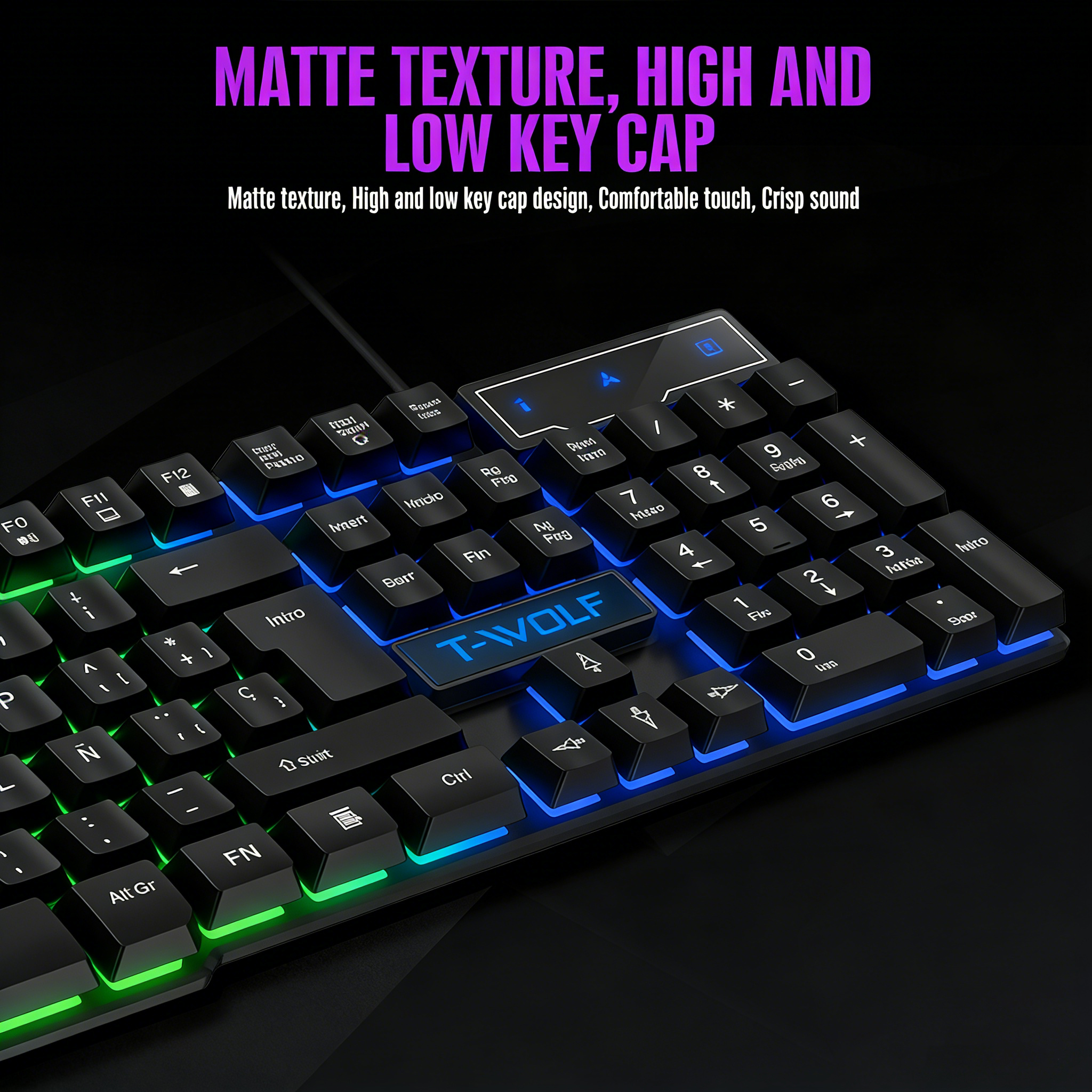 Mechanical feel Gaming Keyboar – обзор и цена Gaming Keyboard Half