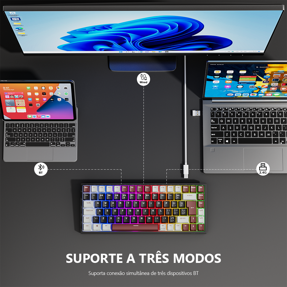 RK84 RK ROYAL KLUDGE Brazilian – обзор и цена Gaming Keyboard Budget