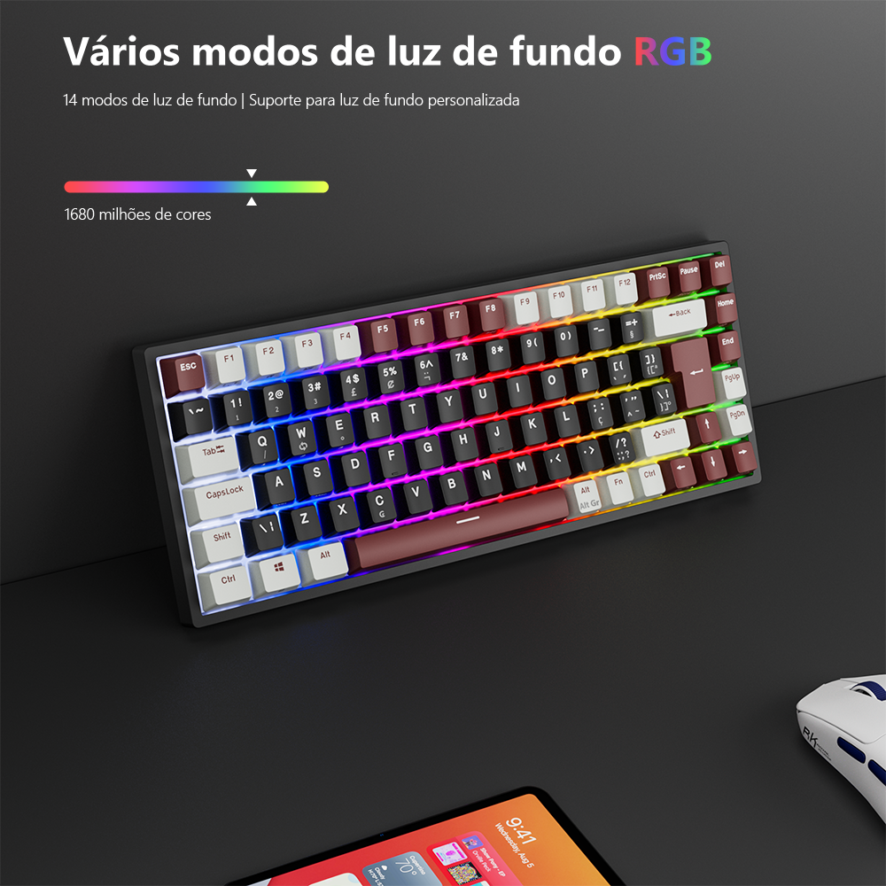 RK84 RK ROYAL KLUDGE Brazilian – обзор и цена Gaming Keyboard Budget