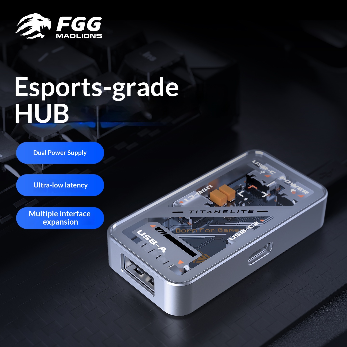 FGG MADLIONS Gaming USB Hub St – обзор и цена Gaming Keyboard Splitter
