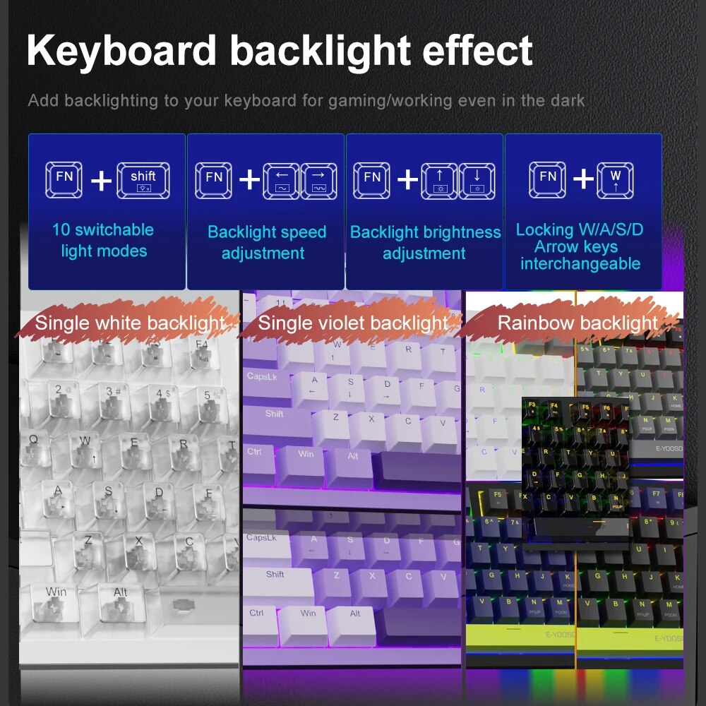 E-YOOSO Z94 USB Mechanical Gam – обзор и цена Gaming Keyboard Budget