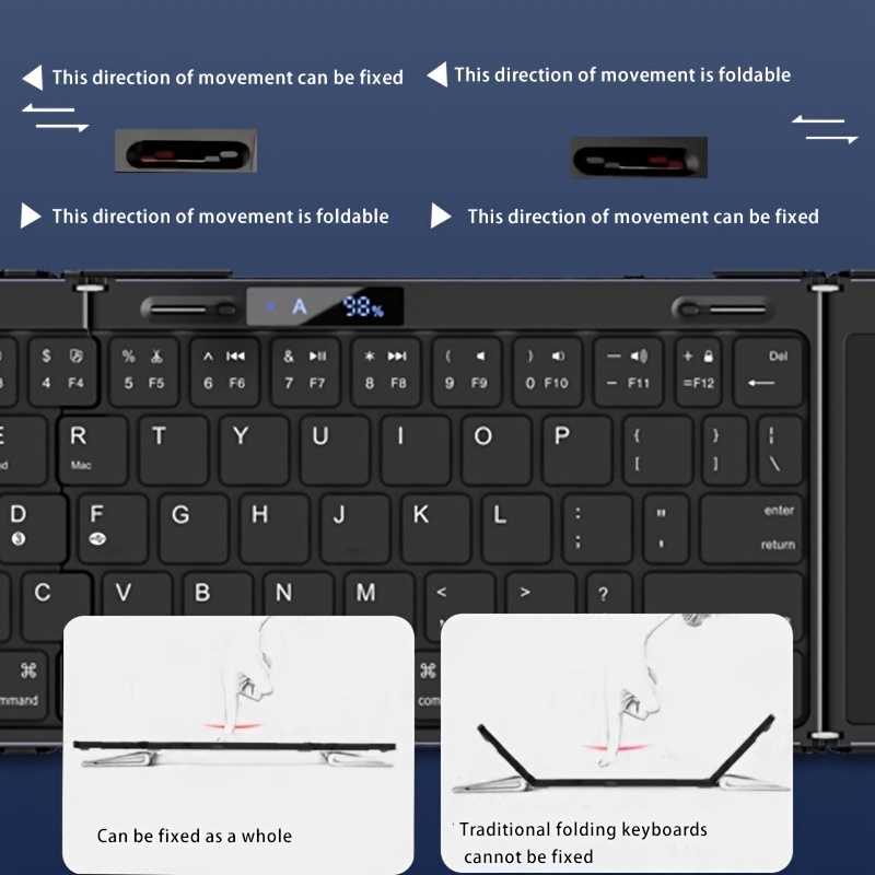 Foldable Bluetooth Keyboard Wi – обзор и цена Gaming Keyboard Budget