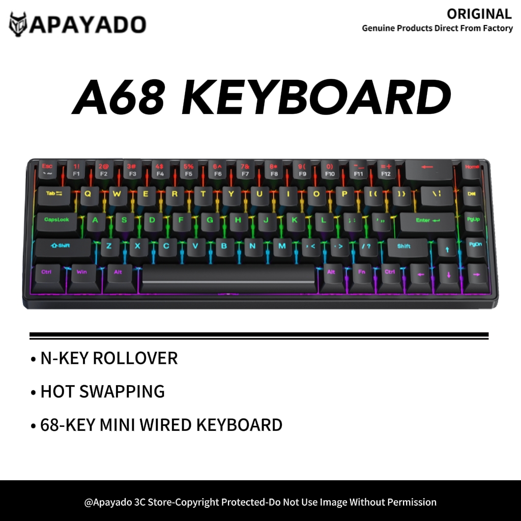 A68 Mini Mechanical Keyboard,A – обзор и цена Gaming Keyboard Budget