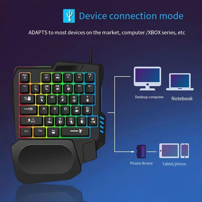 RGB Gaming Keyboard Single Han – обзор и цена Gaming Keyboard Half
